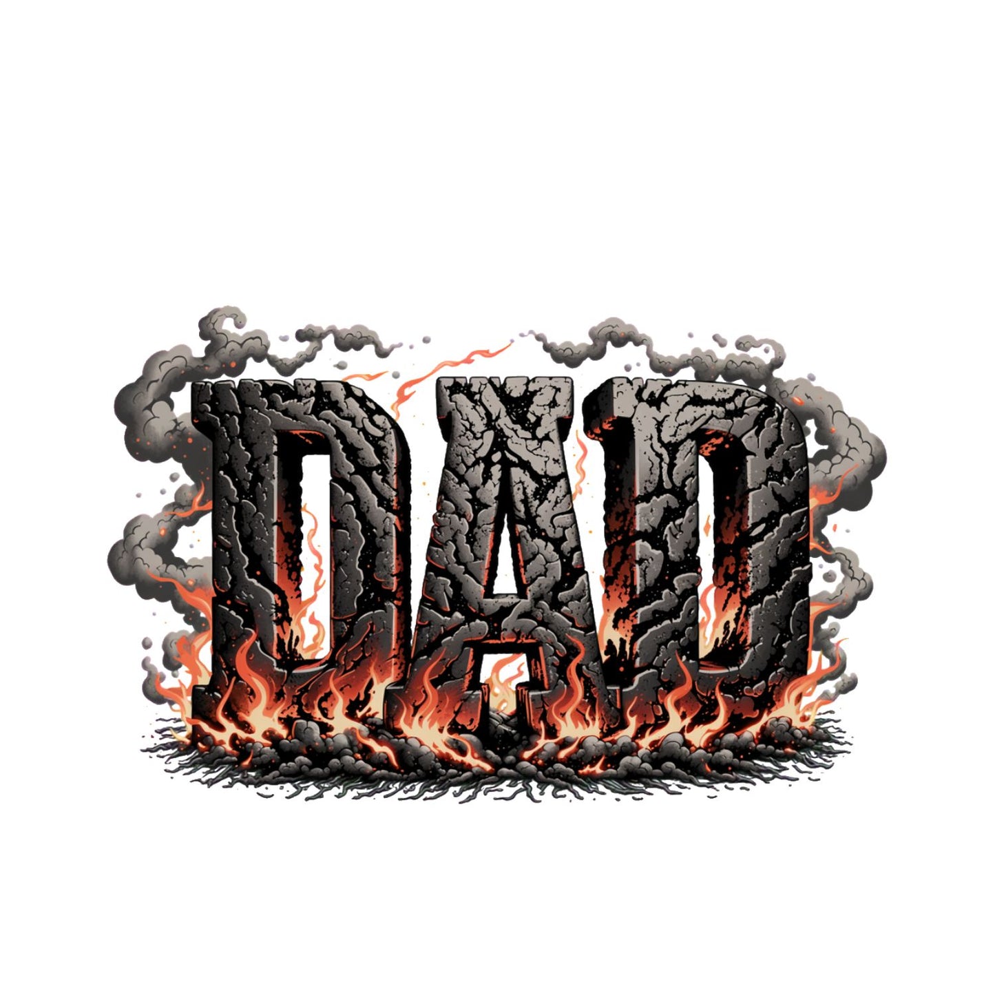 Dad Flaming Rock T-Shirt | Graphic Tee | Father’s Day Shirt | Birthday
