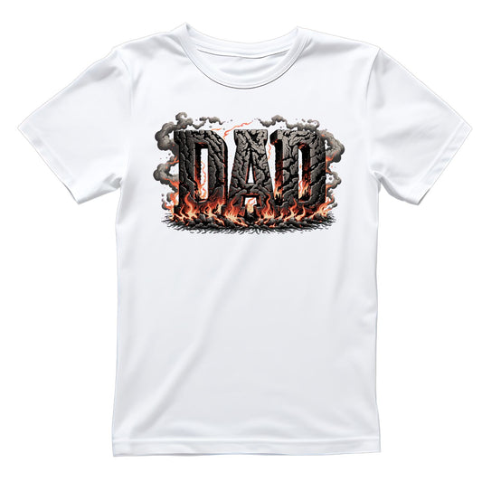 Dad Flaming Rock T-Shirt | Graphic Tee | Father’s Day Shirt | Birthday