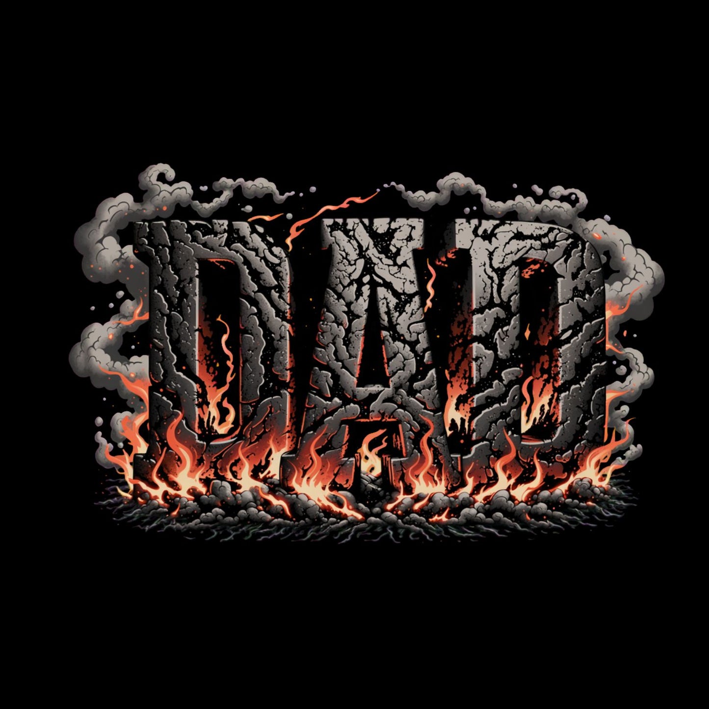 Dad Flaming Rock T-Shirt | Graphic Tee | Father’s Day Shirt | Birthday