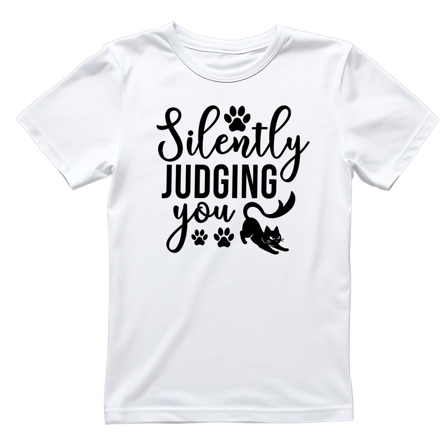 Silently Judging You Cats T-Shirt| Cat Kitty Kitten | Joke Sarcastic Funny