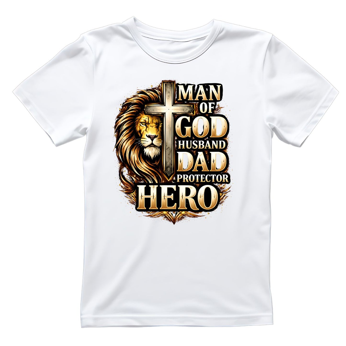 Man Of God Husband Protector Hero T-Shirt | Religious Graphic Tee | Father’s Day Shirt | Birthday