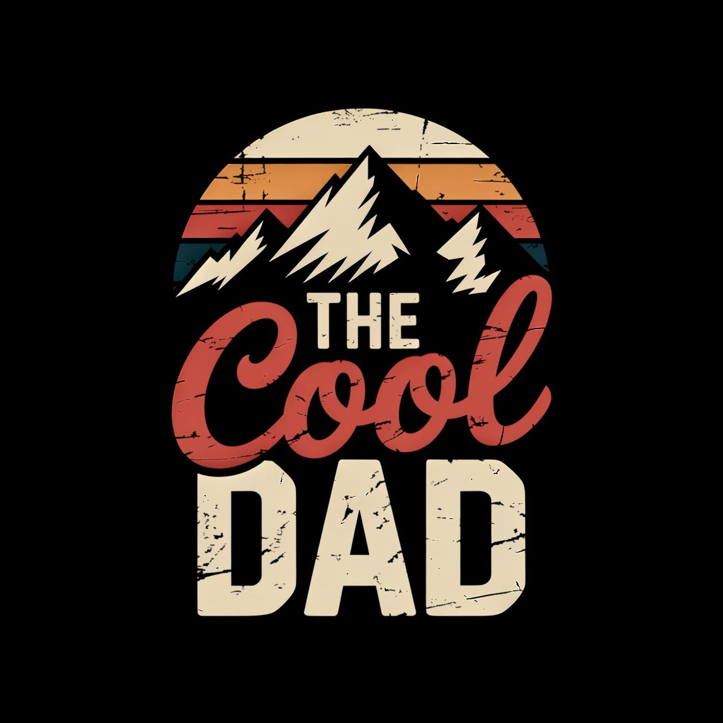 Retro The Cool Dad T-shirt | Mountains Graphic Tee | Printed Shirt | Father’s Day | Birthday
