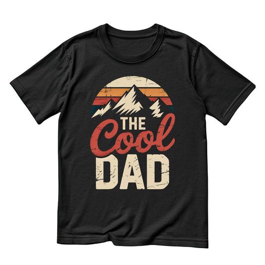 Retro The Cool Dad T-shirt | Mountains Graphic Tee | Printed Shirt | Father’s Day | Birthday