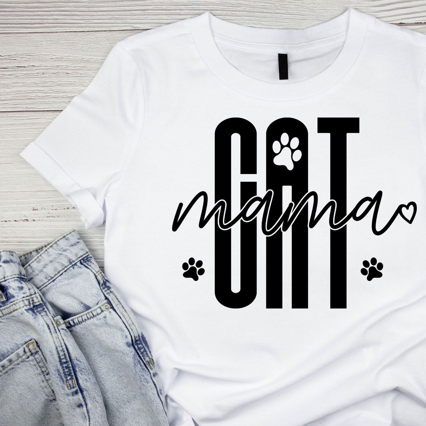 Cat Mama T-Shirt| Cat Kitty Kitten