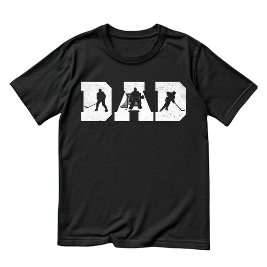 Dad Logo Hockey Design T-shirt | Sports Graphic Tee | Printed Shirt | Father’s Day | Birthday
