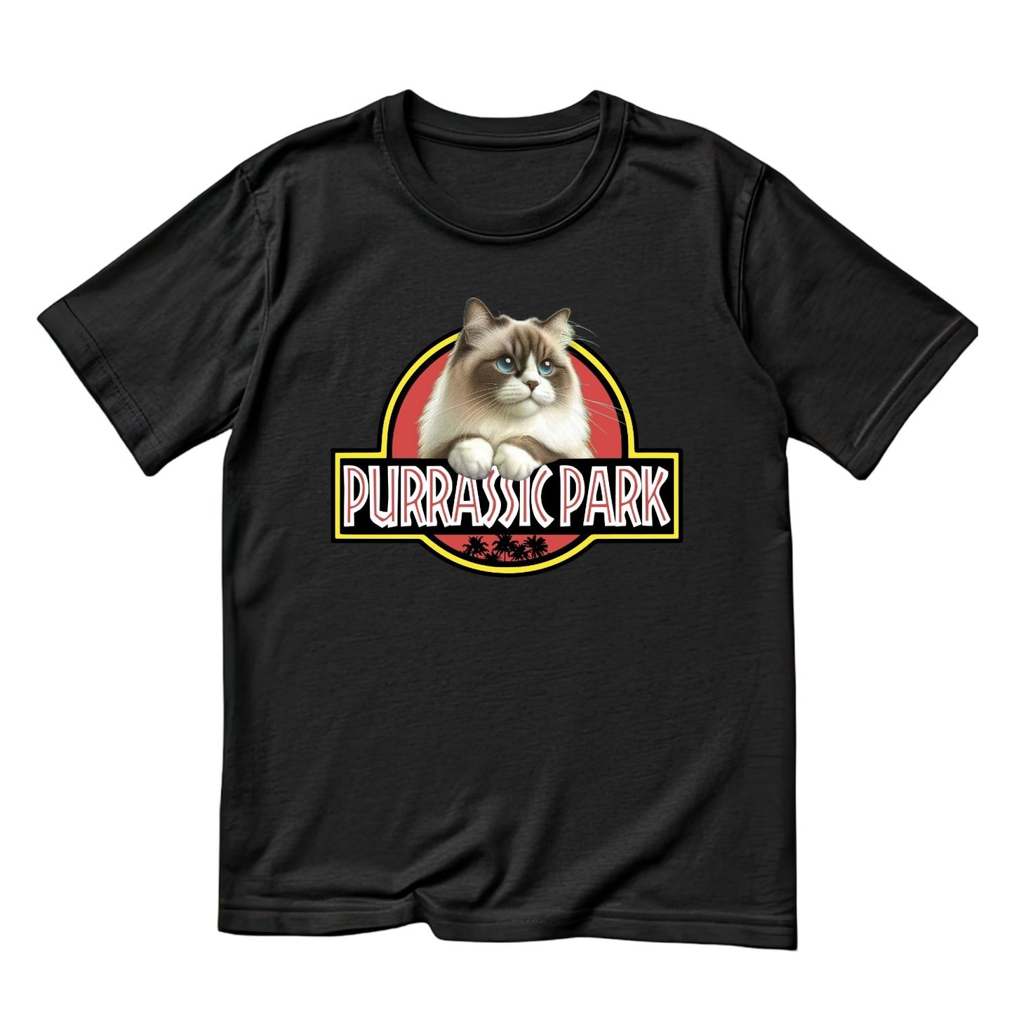 Purrasic Park Ragdoll Cat T-Shirt| Cat Kitty Kitten |