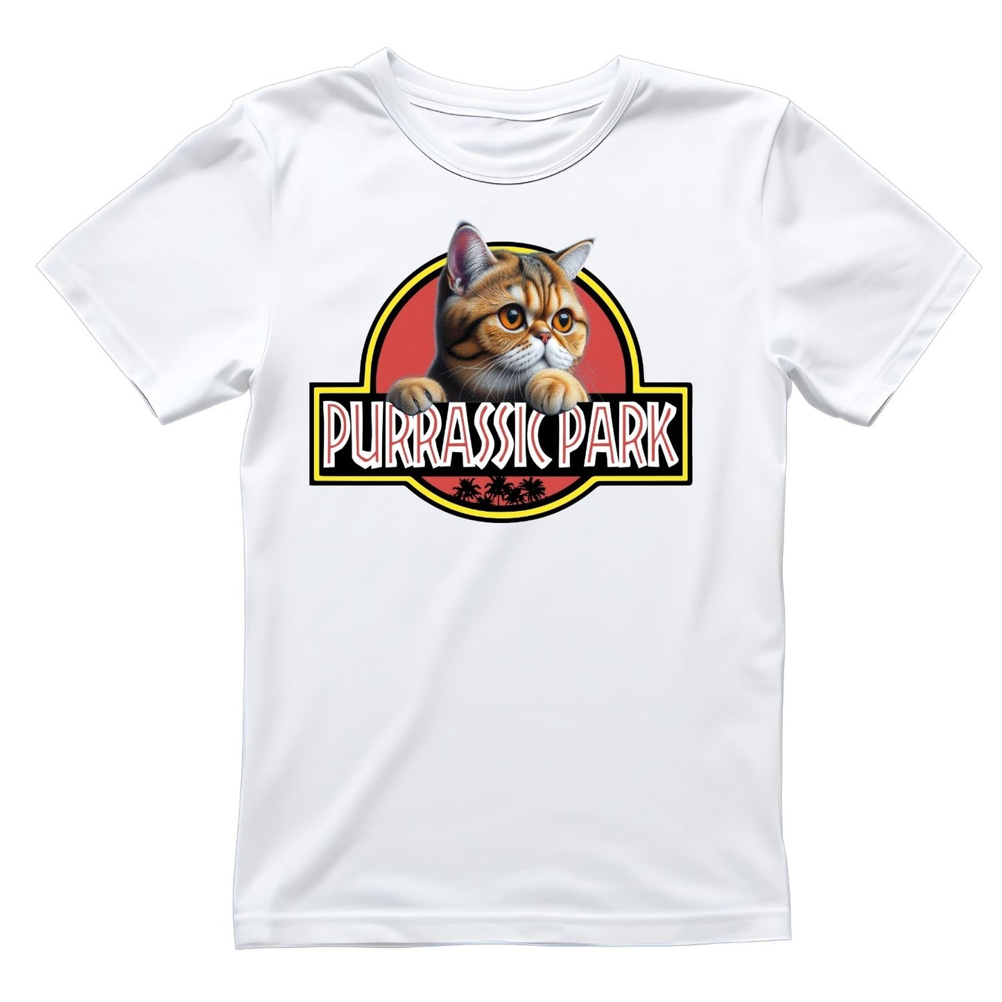 Purrasic Park Exotic Shorthair Cat T-Shirt| Cat Kitty Kitten |