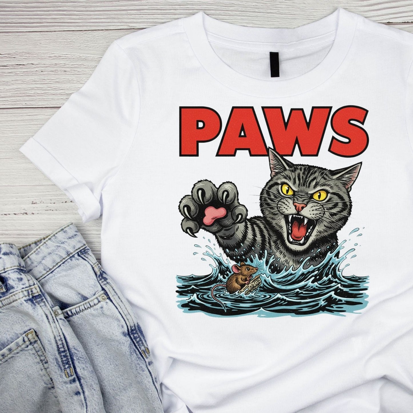 Paws Cat T-Shirt| Cat Kitty Kitten |