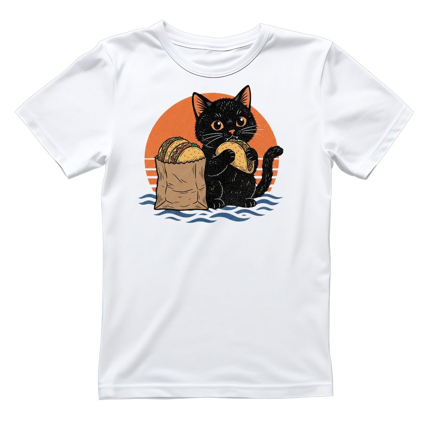 Cat Eating Taco T-Shirt| Cat Kitty Kitten |