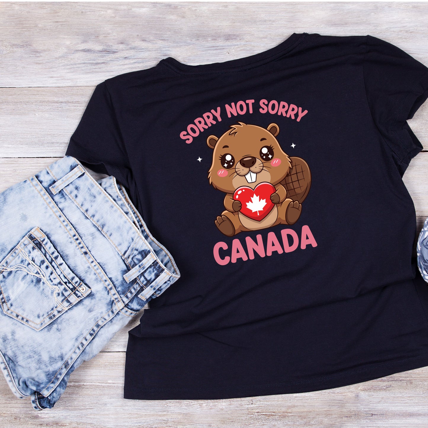 Sorry Not Sorry Canada Beaver T-Shirt | Graphic Tee | July 1st Shirt