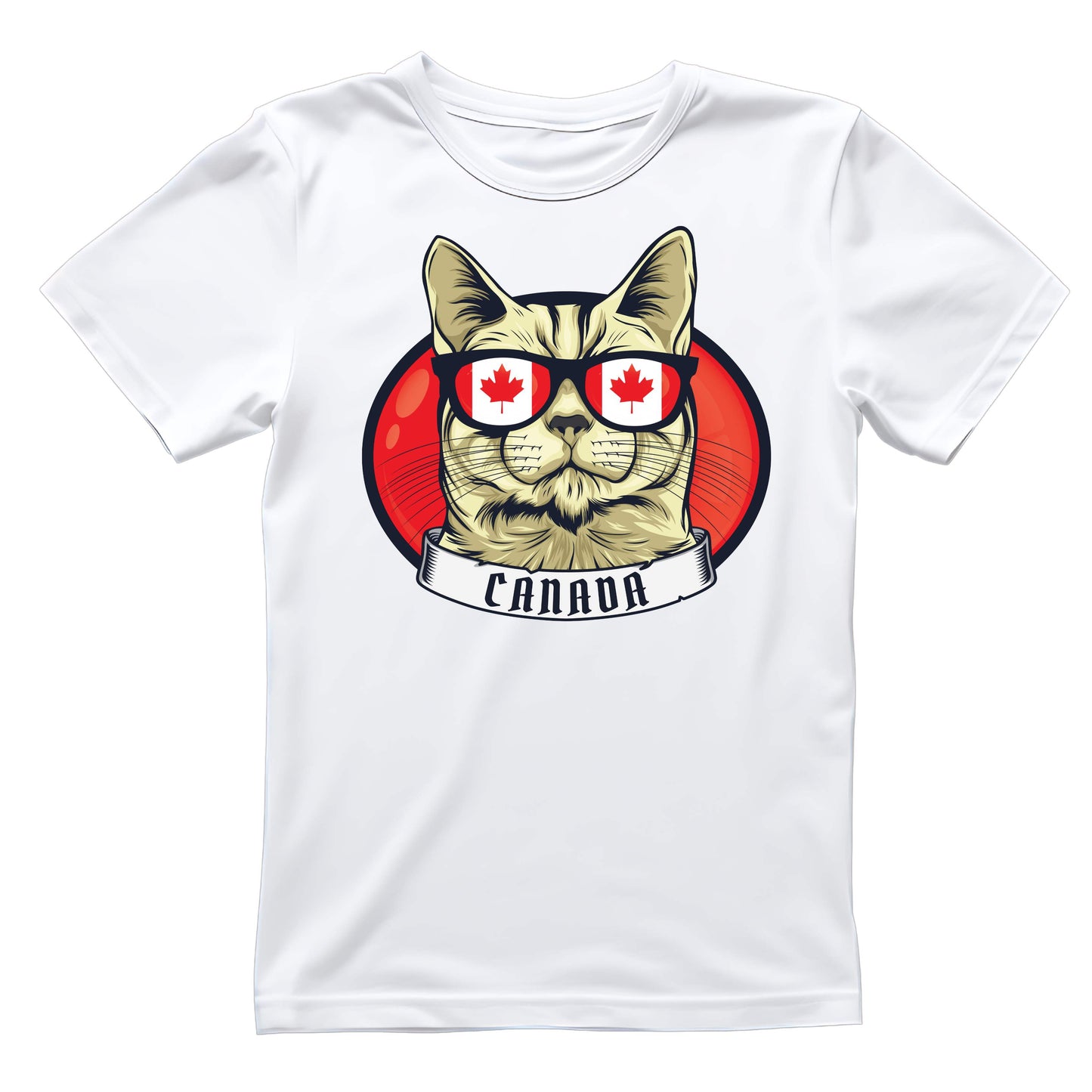 Happy Canada Day Cat Wearing Sunglasses T-Shirt | Graphic Tee | July 1st Shirt