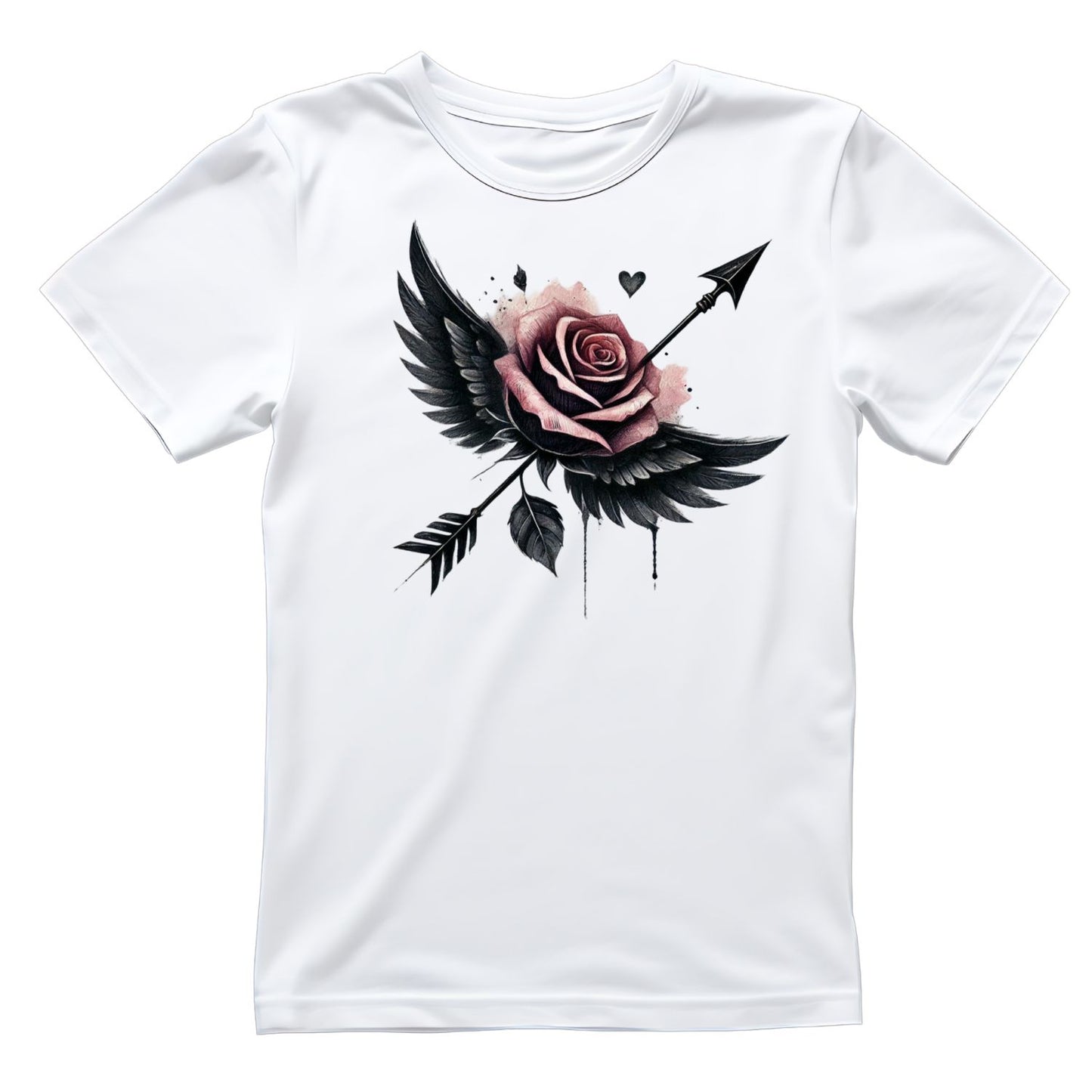 Arrow Shot Through Winged Rose T-Shirt | Gothic | Dark Valentine