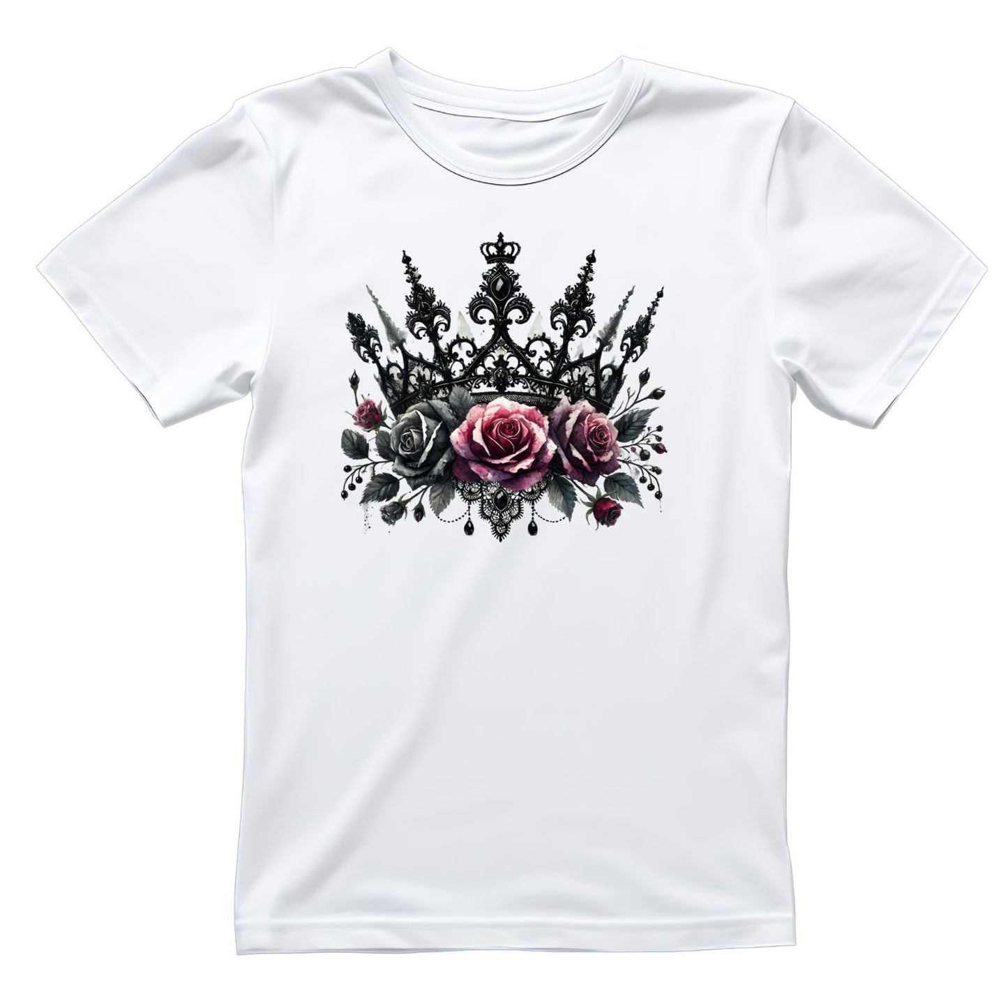 Crown of Roses T-Shirt| Pink & Black Roses | Gothic | Dark Valentine