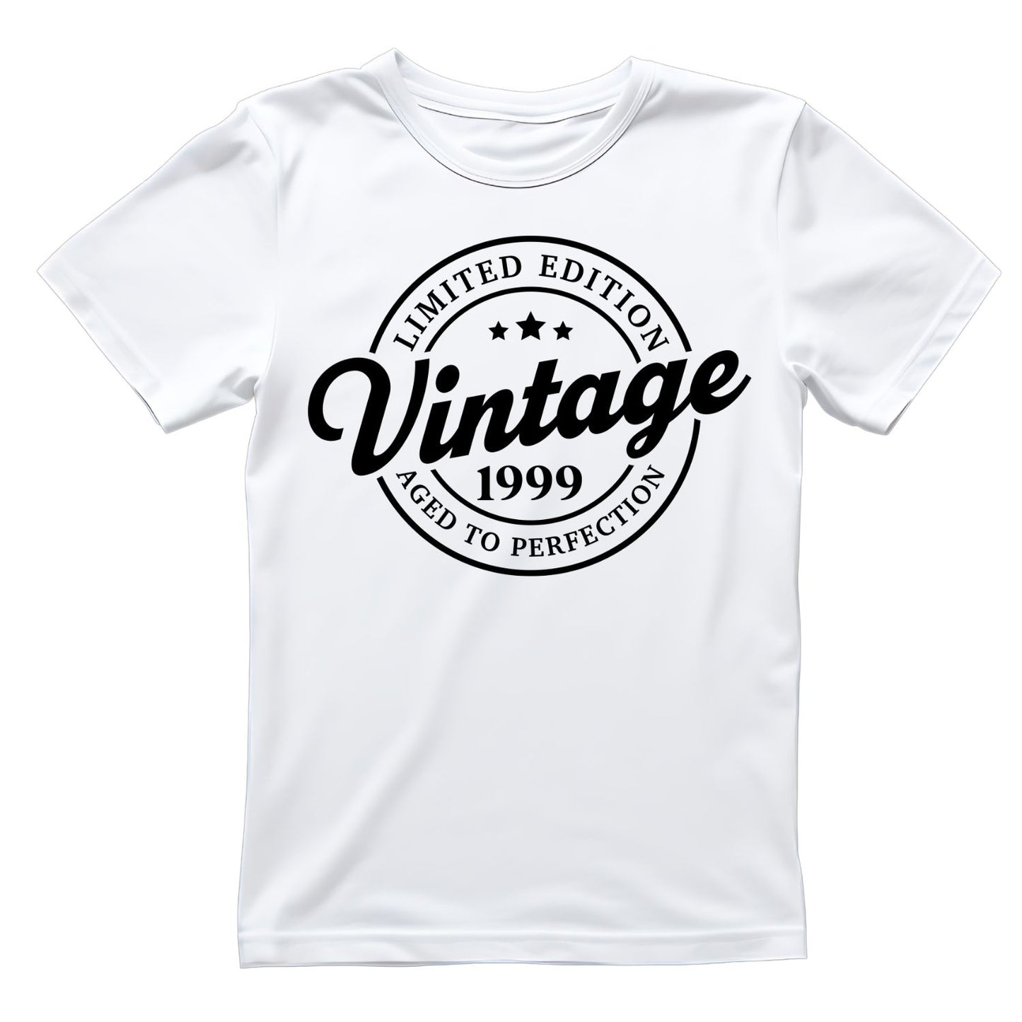 Limited Edition Vintage 1999 Aged To Perfection T-shirt | (FRONT OR BACK) Birthday Year Graphic Tee | Printed Shirt