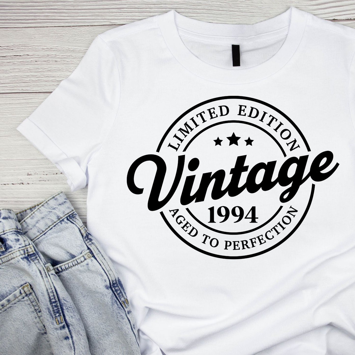 Limited Edition Vintage 1994 Aged To Perfection T-shirt | (FRONT OR BACK) Birthday Year Graphic Tee | Printed Shirt