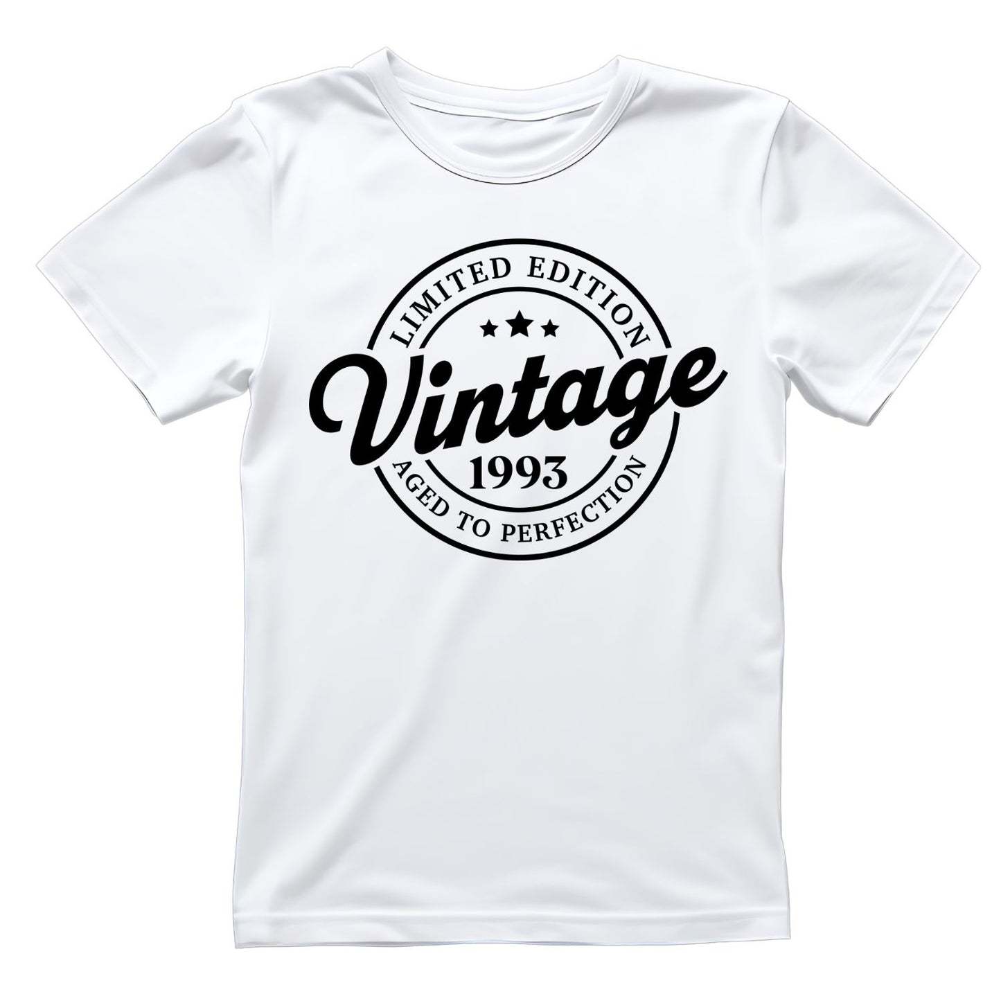 Limited Edition Vintage 1993 Aged To Perfection T-shirt | (FRONT OR BACK) Birthday Year Graphic Tee | Printed Shirt