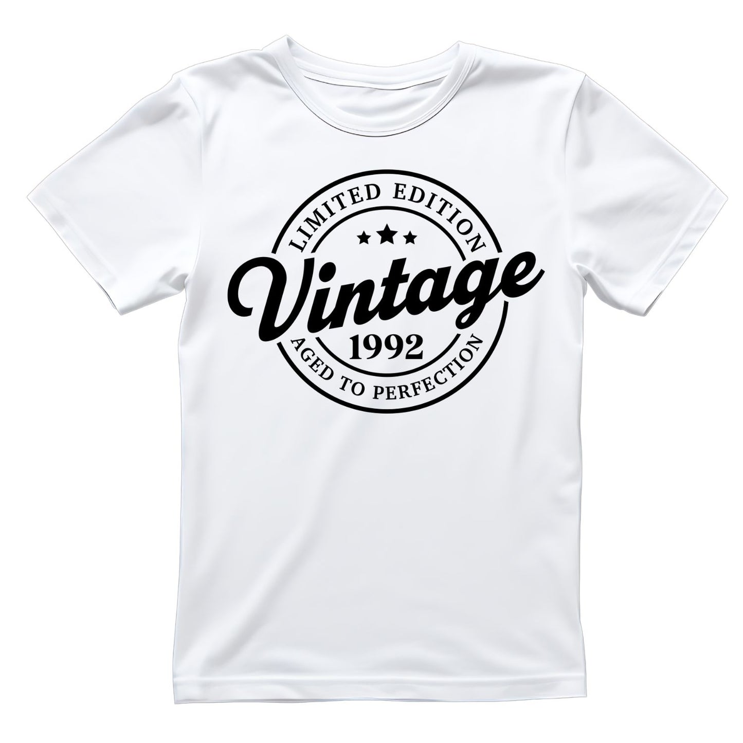 Limited Edition Vintage 1992 Aged To Perfection T-shirt | (FRONT OR BACK) Birthday Year Graphic Tee | Printed Shirt