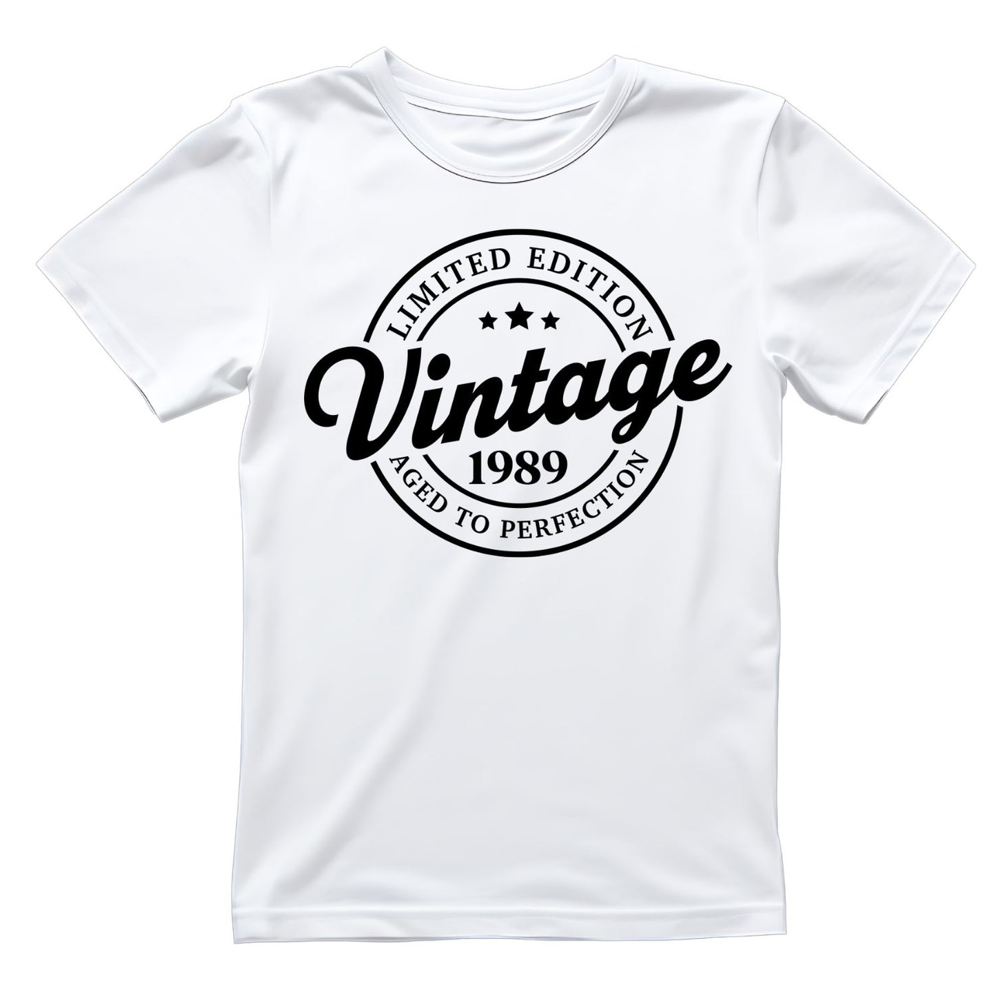 Limited Edition Vintage 1989 Aged To Perfection T-shirt | (FRONT OR BACK) Birthday Year Graphic Tee | Printed Shirt