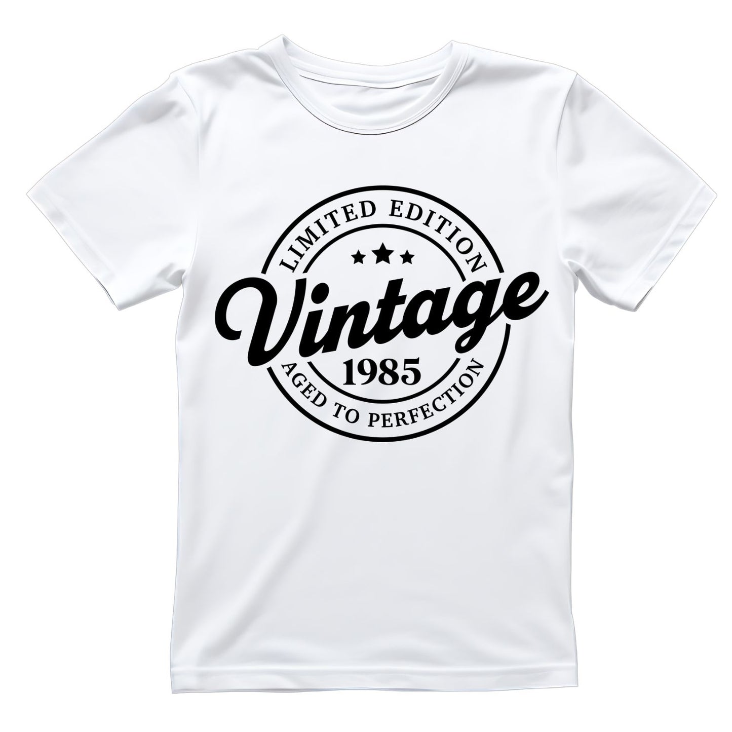 Limited Edition Vintage 1985 Aged To Perfection T-shirt | (FRONT OR BACK) Birthday Year Graphic Tee | Printed Shirt