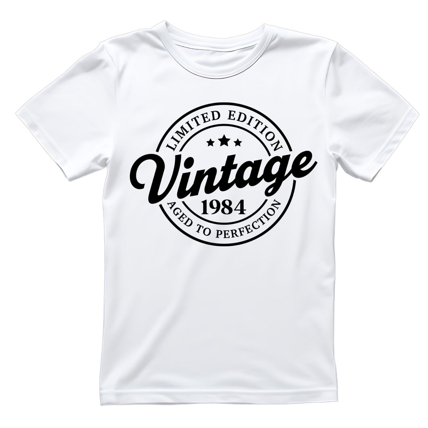 Limited Edition Vintage 1984 Aged To Perfection T-shirt | (FRONT OR BACK) Birthday Year Graphic Tee | Printed Shirt