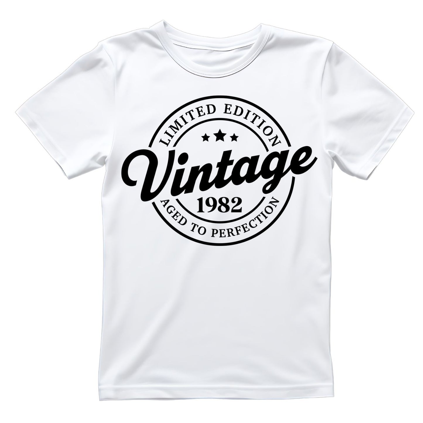 Limited Edition Vintage 1982 Aged To Perfection T-shirt | (FRONT OR BACK) Birthday Year Graphic Tee | Printed Shirt