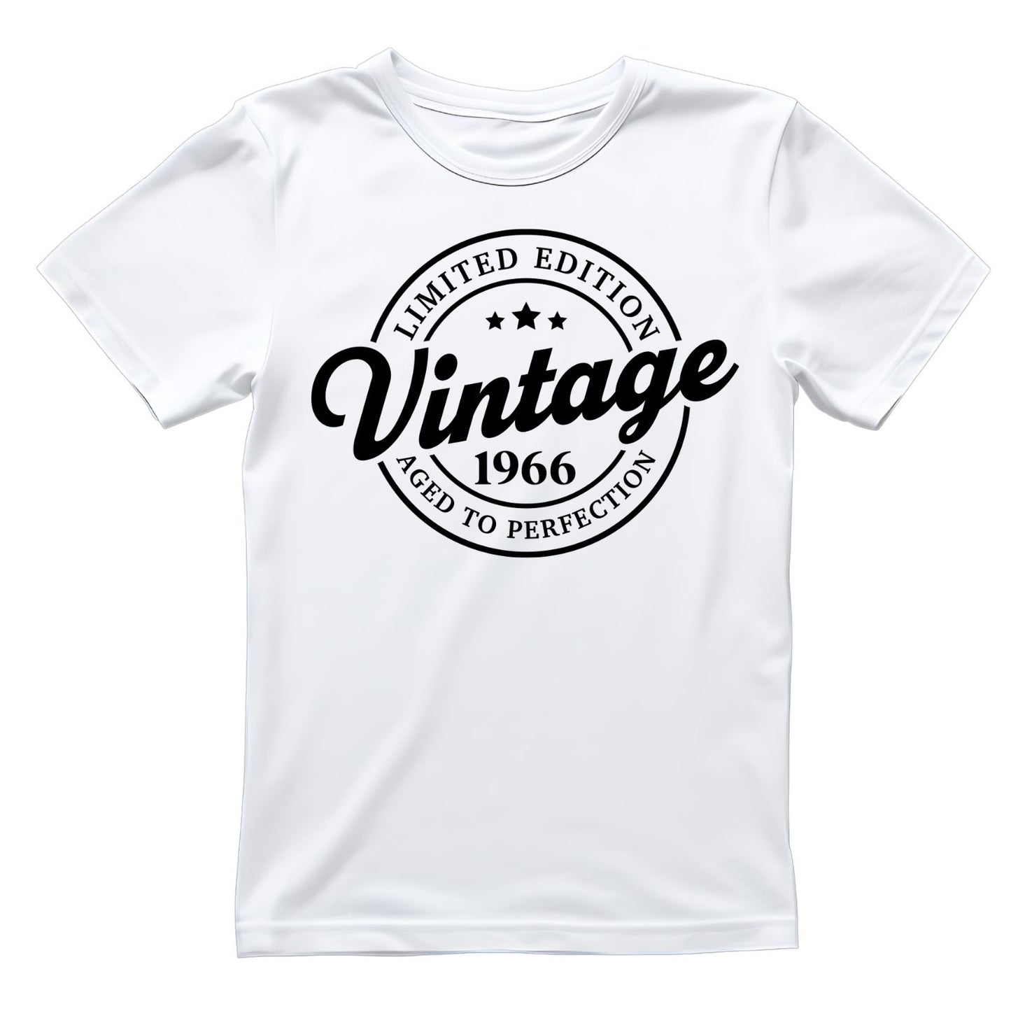 Limited Edition Vintage 1966 Aged To Perfection T-shirt | (FRONT OR BACK) Birthday Year Graphic Tee | Printed Shirt