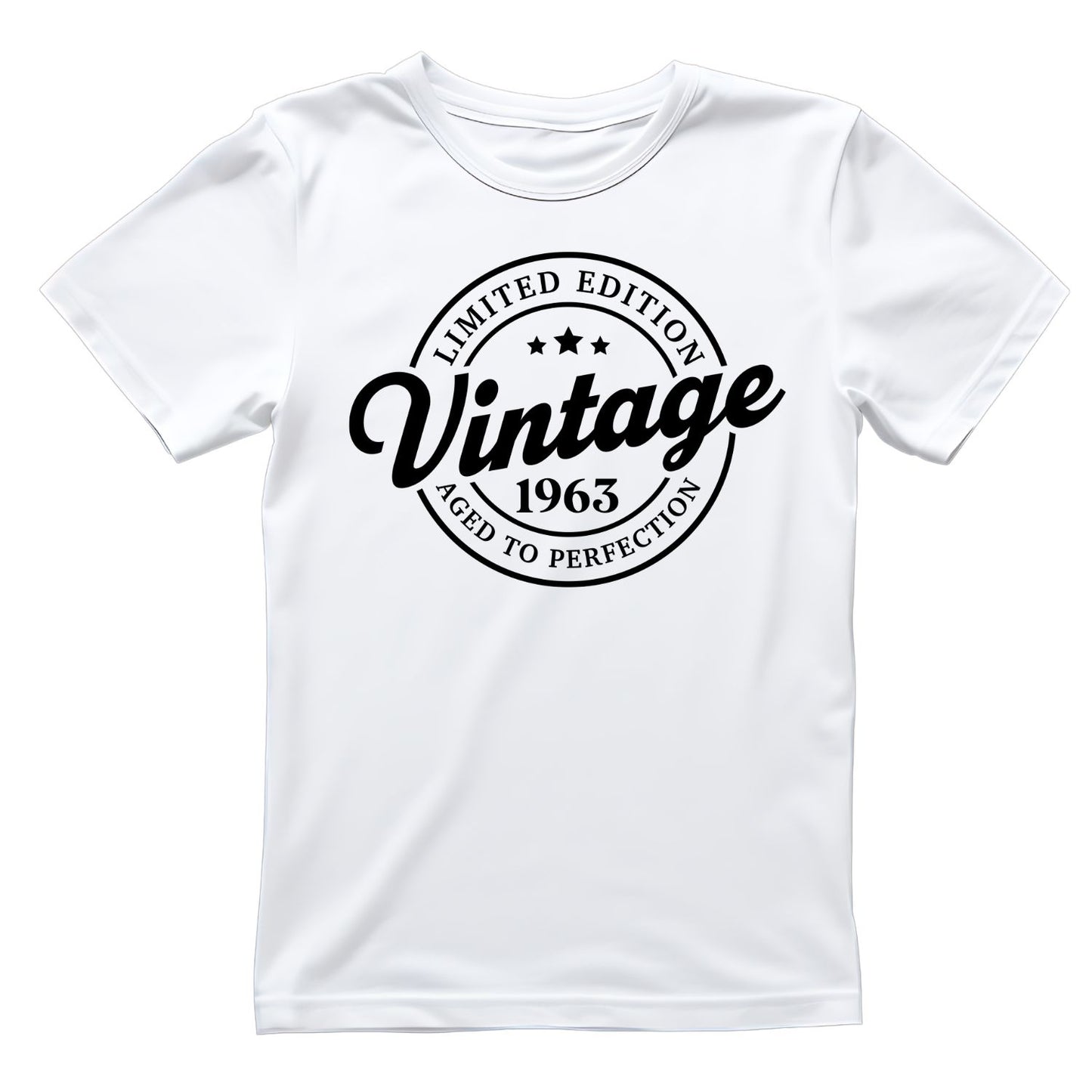 Limited Edition Vintage 1963 Aged To Perfection T-shirt | (FRONT OR BACK) Birthday Year Graphic Tee | Printed Shirt