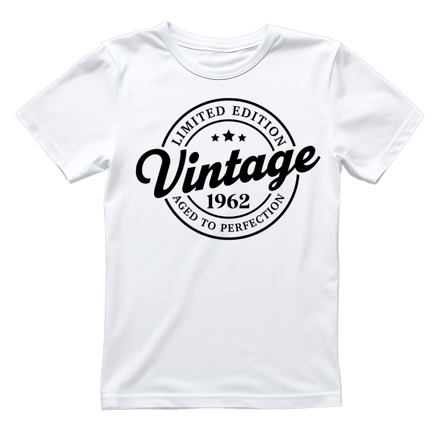 Limited Edition Vintage 1962 Aged To Perfection T-shirt | (FRONT OR BACK) Birthday Year Graphic Tee | Printed Shirt