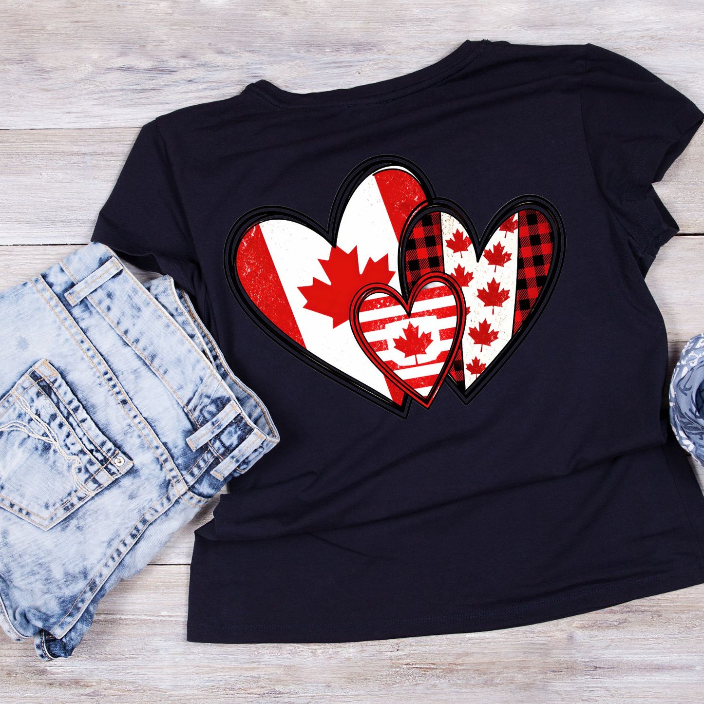 Canada Hearts T-Shirt | Graphic Tee | July 1st Shirt