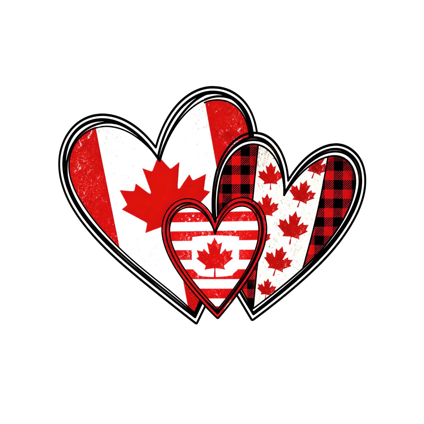 Canada Hearts T-Shirt | Graphic Tee | July 1st Shirt