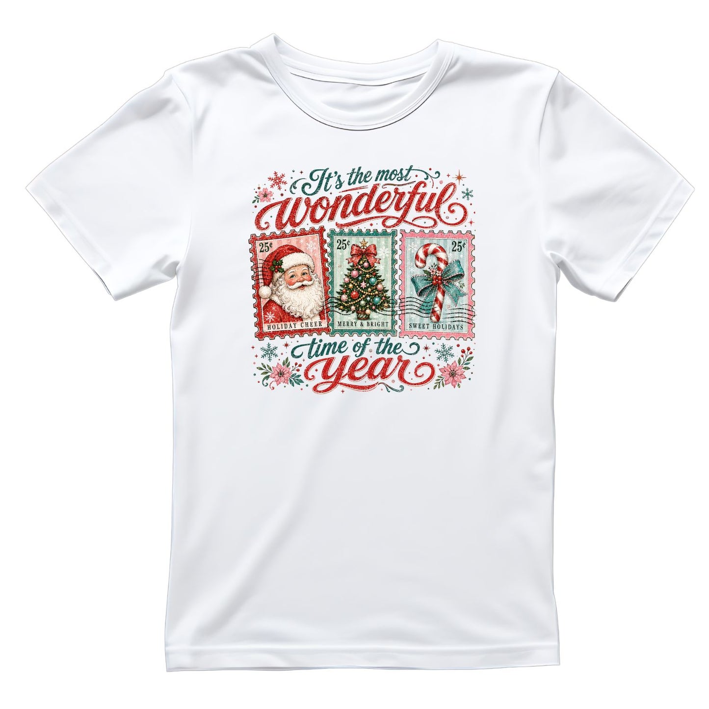 It’s The Most Wonderful Time Of The Year Vintage Santa Christmas T-Shirt | Xmas Graphic Tee | Holiday Shirt