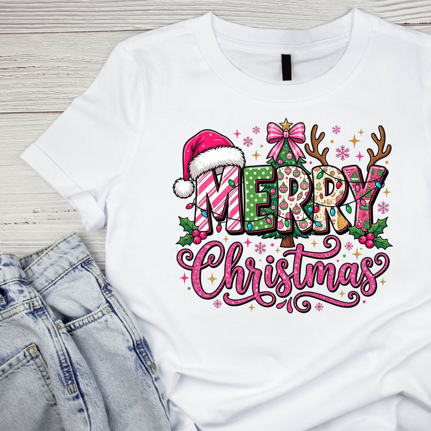 Merry Christmas T-Shirt | Xmas Graphic Tee | Holiday Shirt