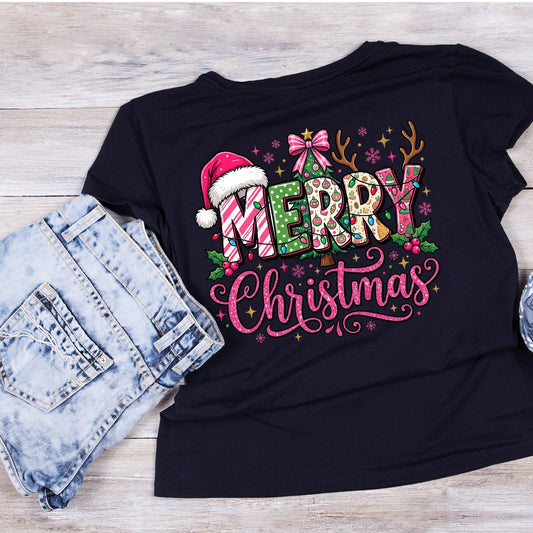 Merry Christmas T-Shirt | Xmas Graphic Tee | Holiday Shirt