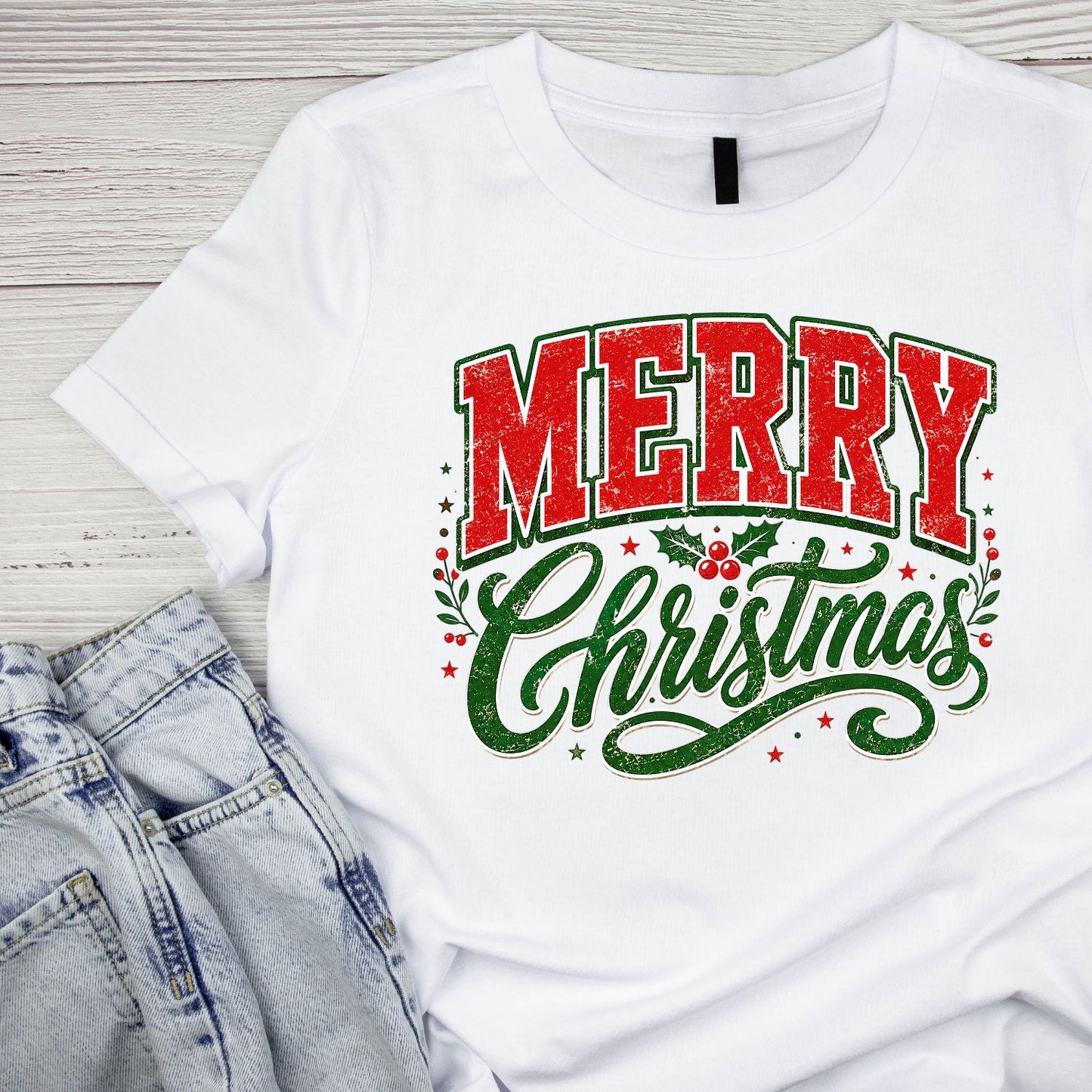 Merry Christmas T-Shirt | Xmas Graphic Tee | Holiday Shirt