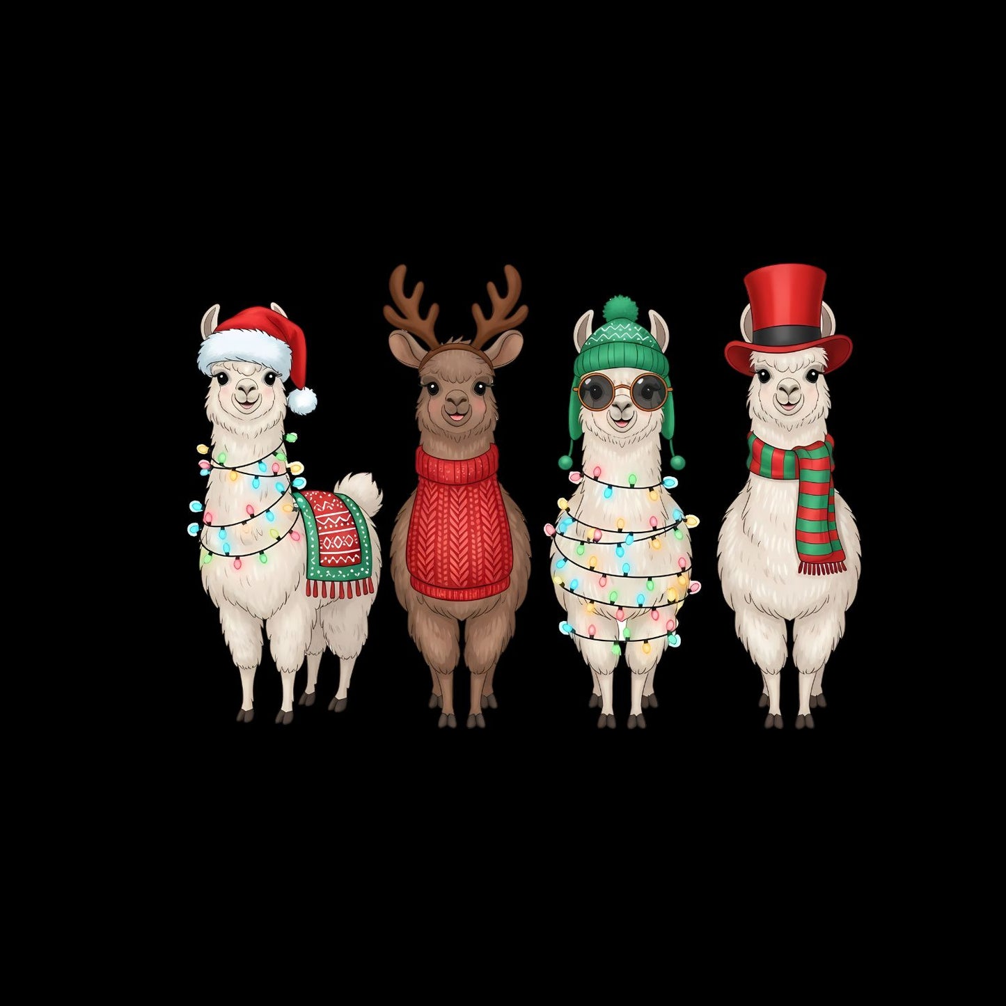 Llama Christmas T-Shirt | Xmas Graphic Tee | Holiday Shirt