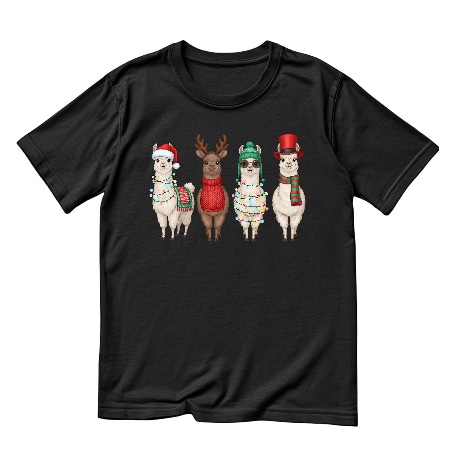 Llama Christmas T-Shirt | Xmas Graphic Tee | Holiday Shirt