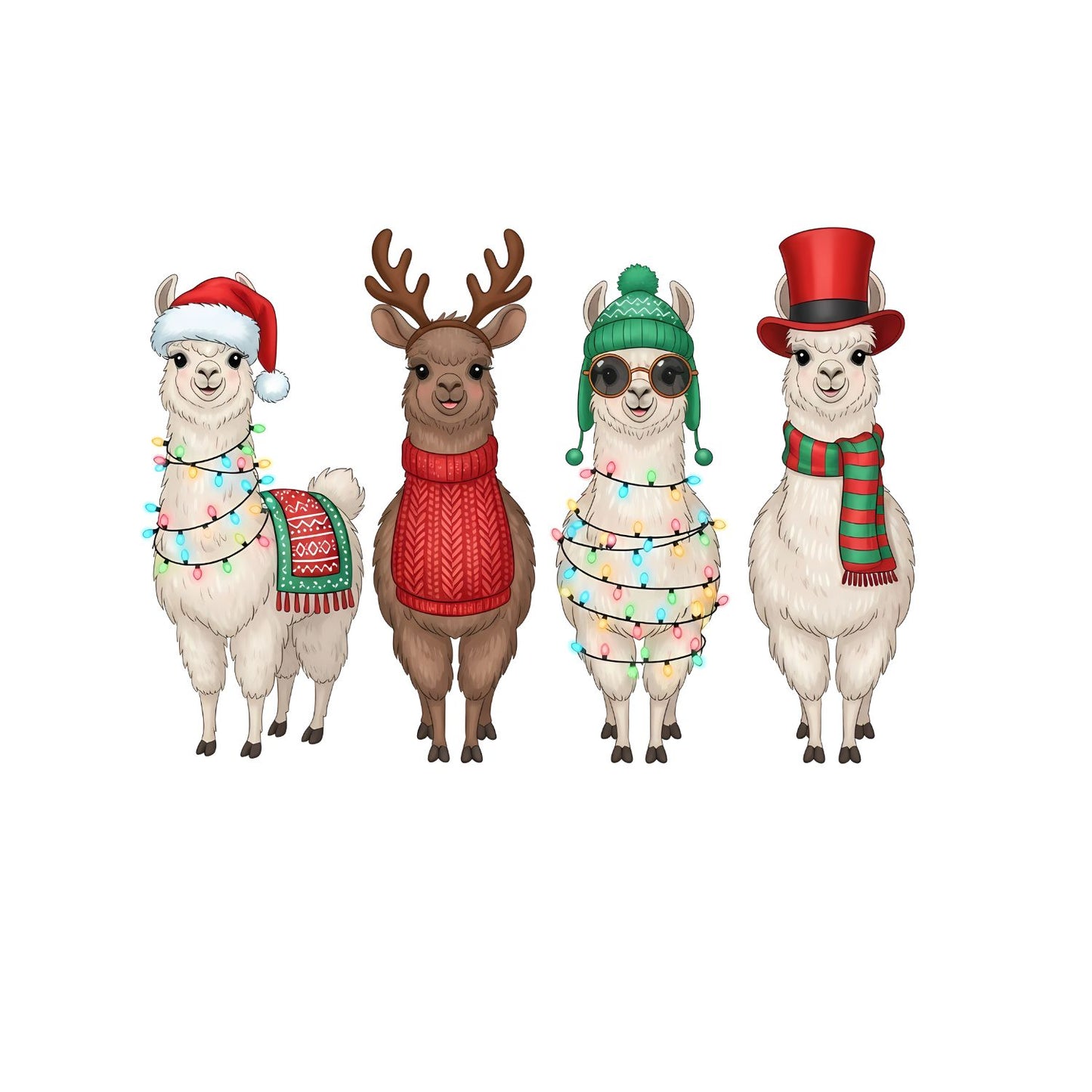 Llama Christmas T-Shirt | Xmas Graphic Tee | Holiday Shirt