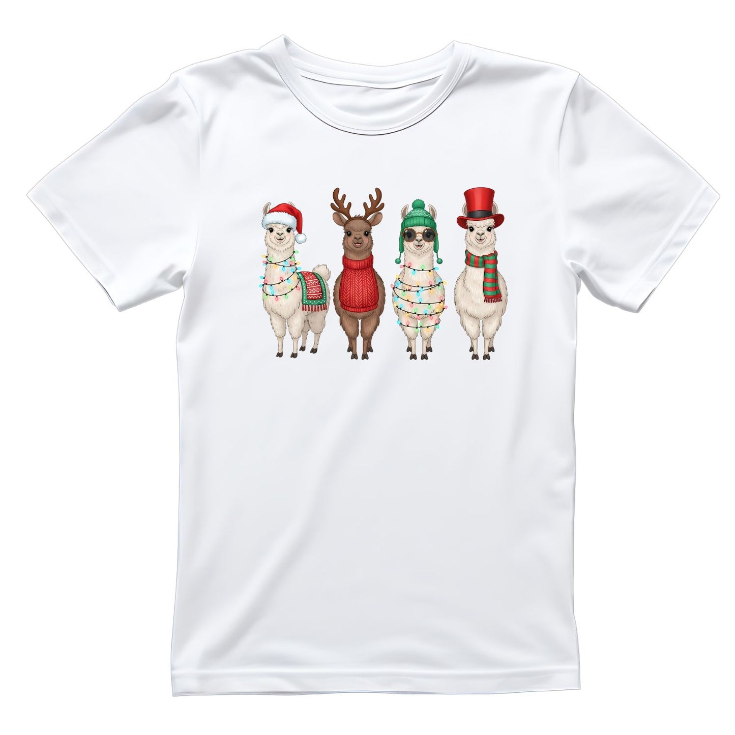 Llama Christmas T-Shirt | Xmas Graphic Tee | Holiday Shirt