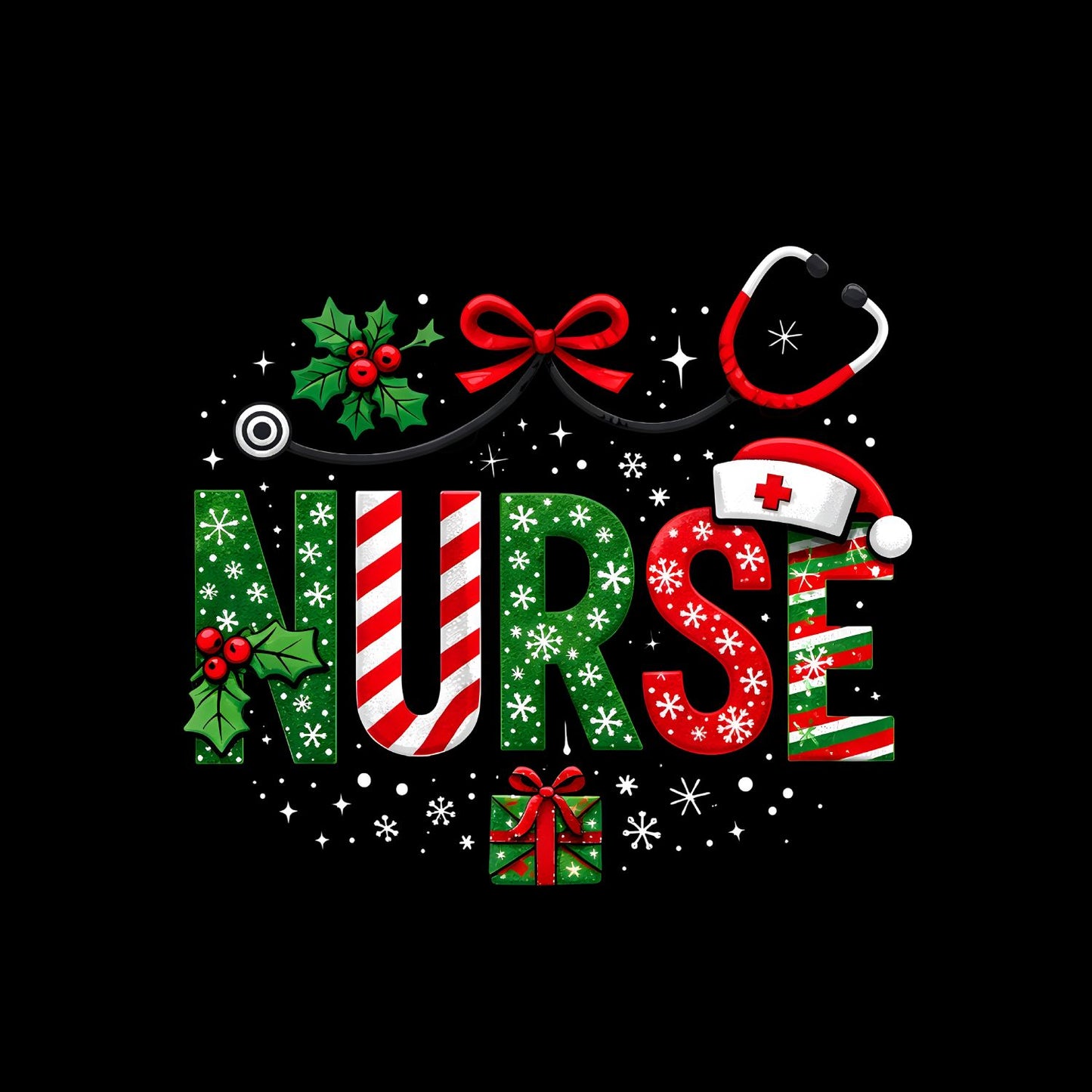 Nurse Christmas T-Shirt | Xmas Graphic Tee | Holiday Shirt