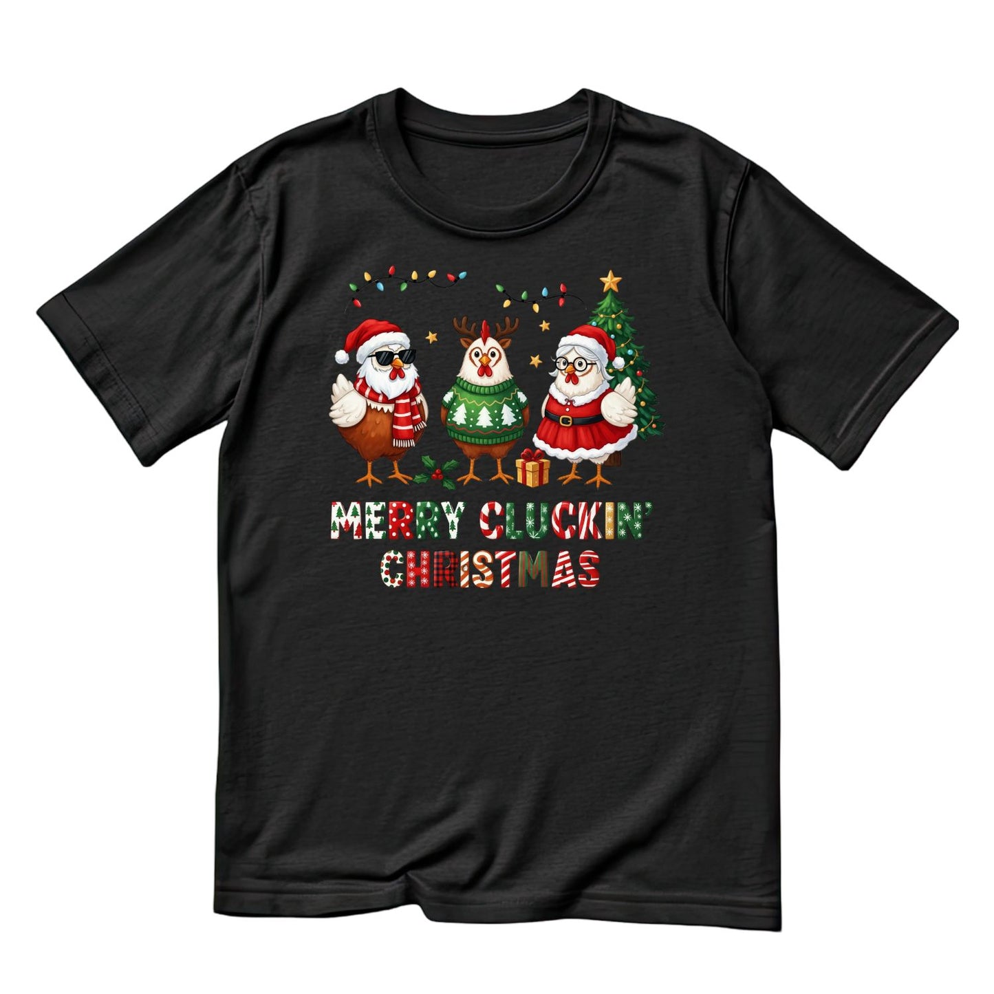 Merry Cluckin’ Christmas T-Shirt | Xmas Graphic Tee | Christmas Shirt