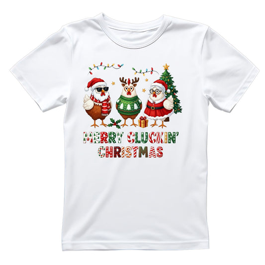 Merry Cluckin’ Christmas T-Shirt | Xmas Graphic Tee | Christmas Shirt