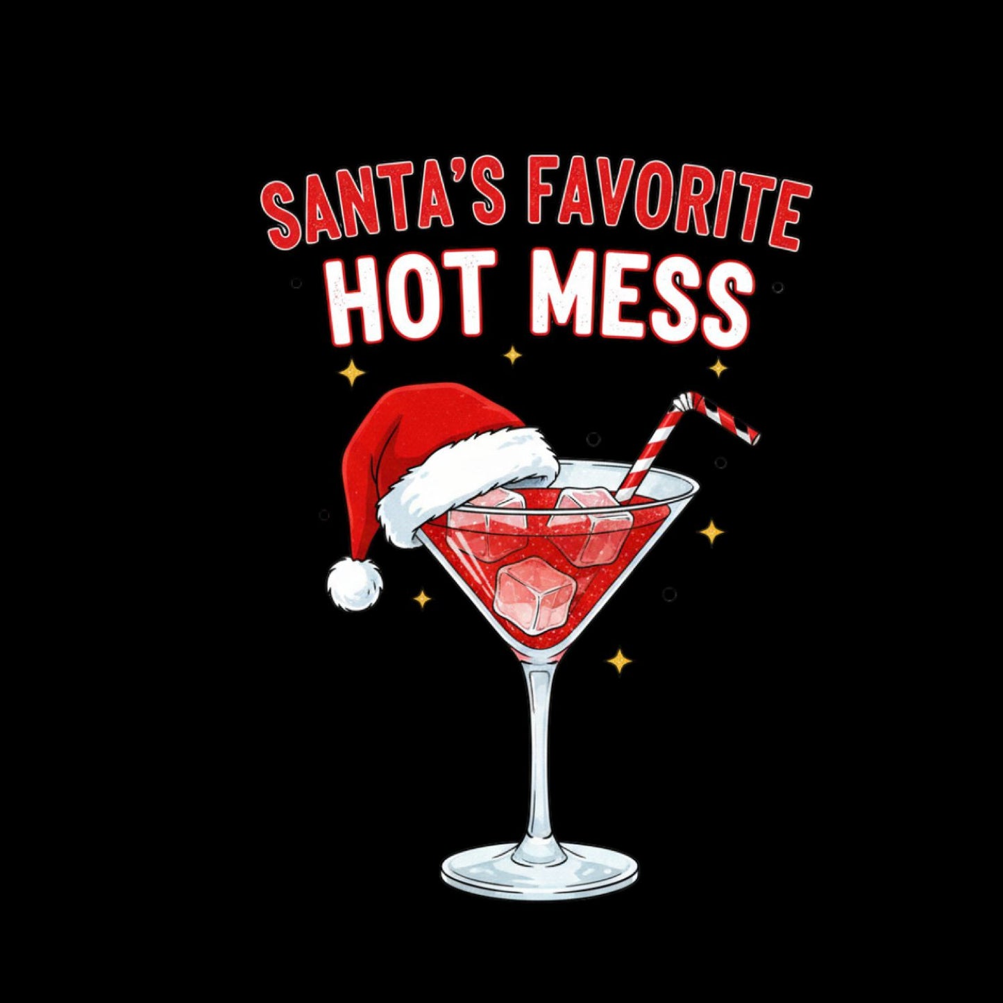 Santa’s Favorite Hot Mess Christmas T-Shirt | Xmas Graphic Tee | Christmas Shirt