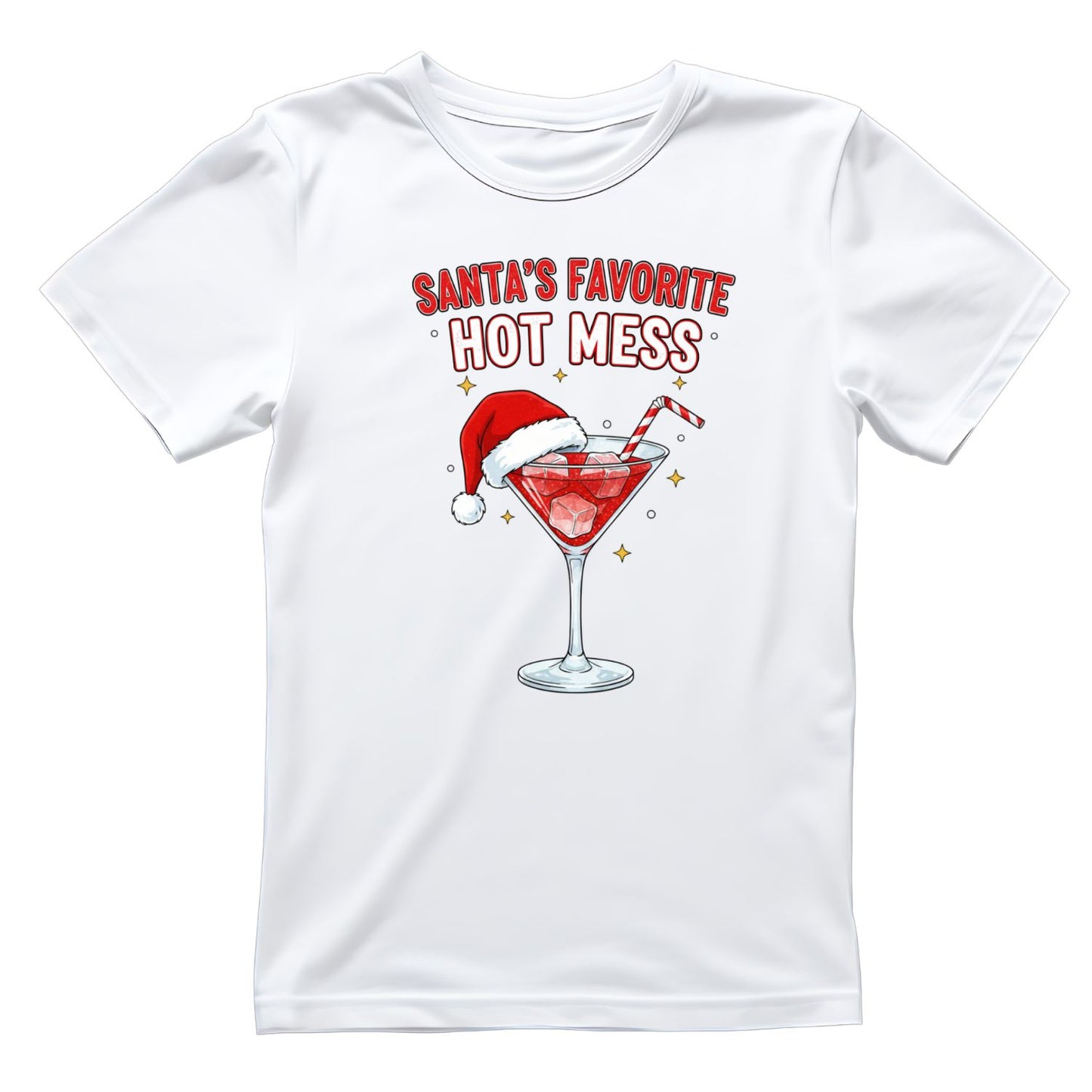 Santa’s Favorite Hot Mess Christmas T-Shirt | Xmas Graphic Tee | Christmas Shirt