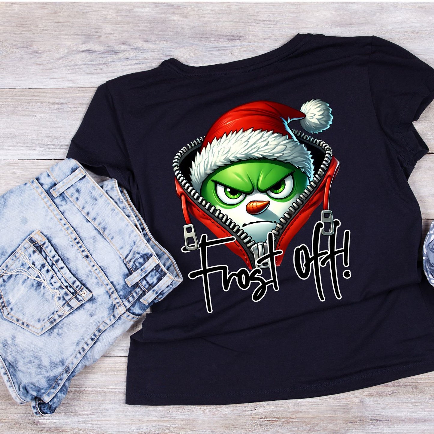Frost Off Snowman Santa Christmas T-Shirt | Xmas Graphic Tee | Funny Shirt