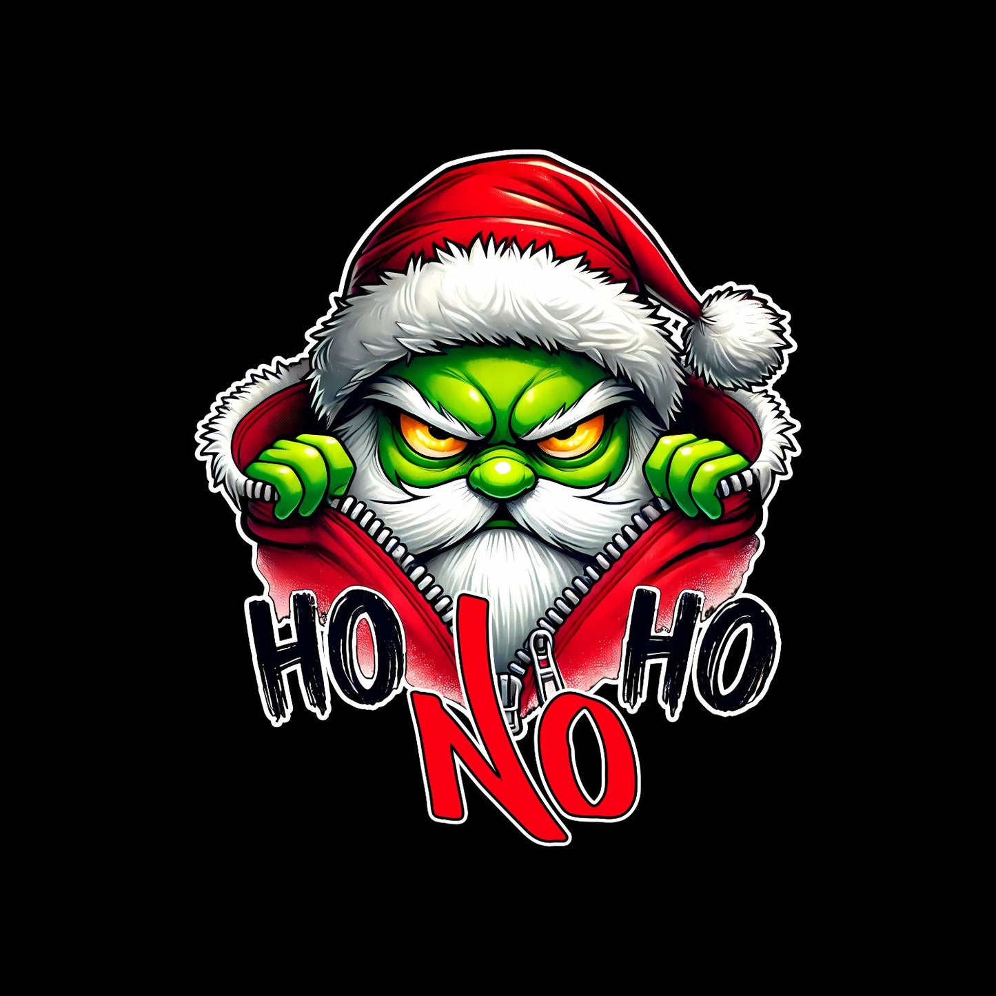 Ho Ho No Horror Santa Christmas T-Shirt | Xmas Graphic Tee | Funny Shirt
