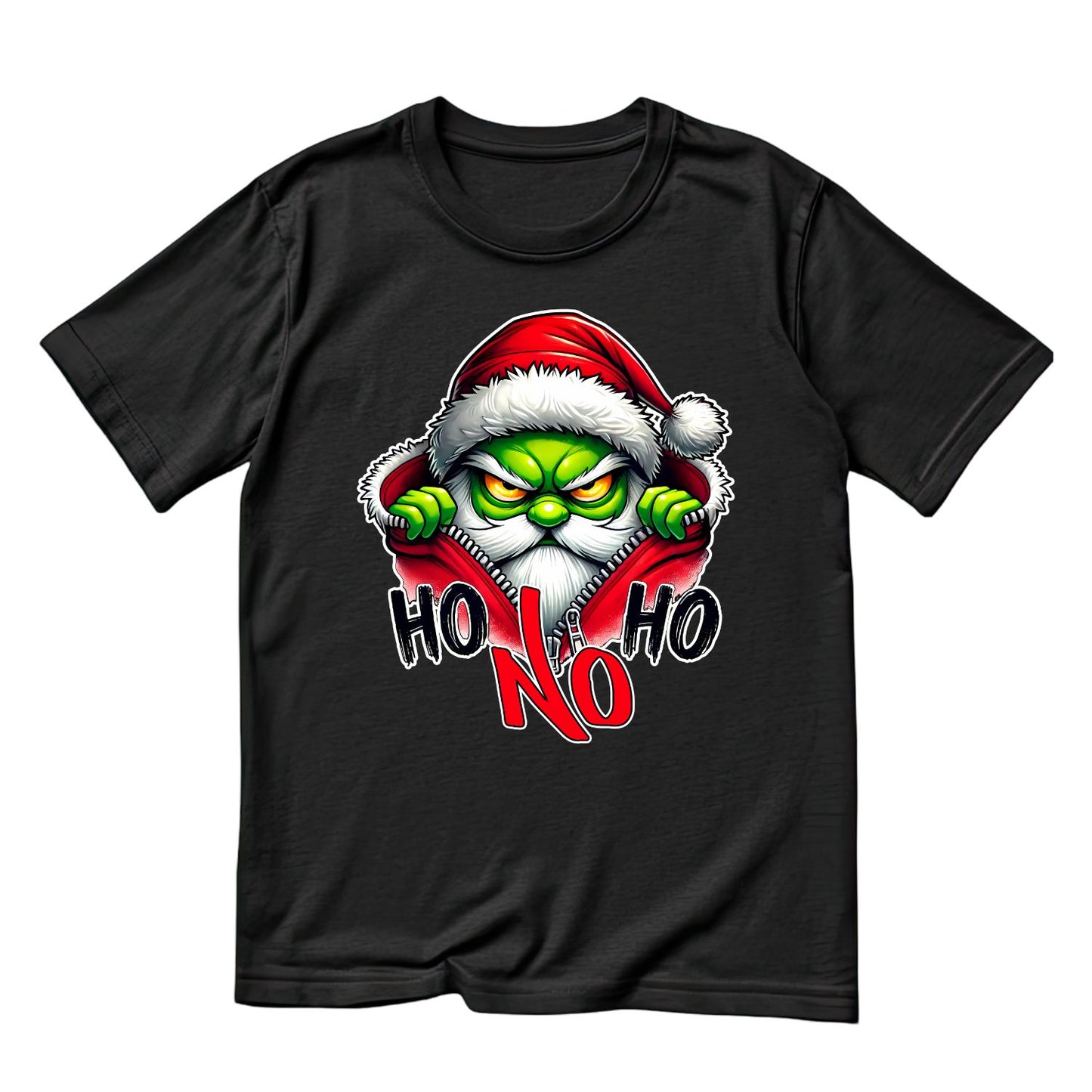 Ho Ho No Horror Santa Christmas T-Shirt | Xmas Graphic Tee | Funny Shirt