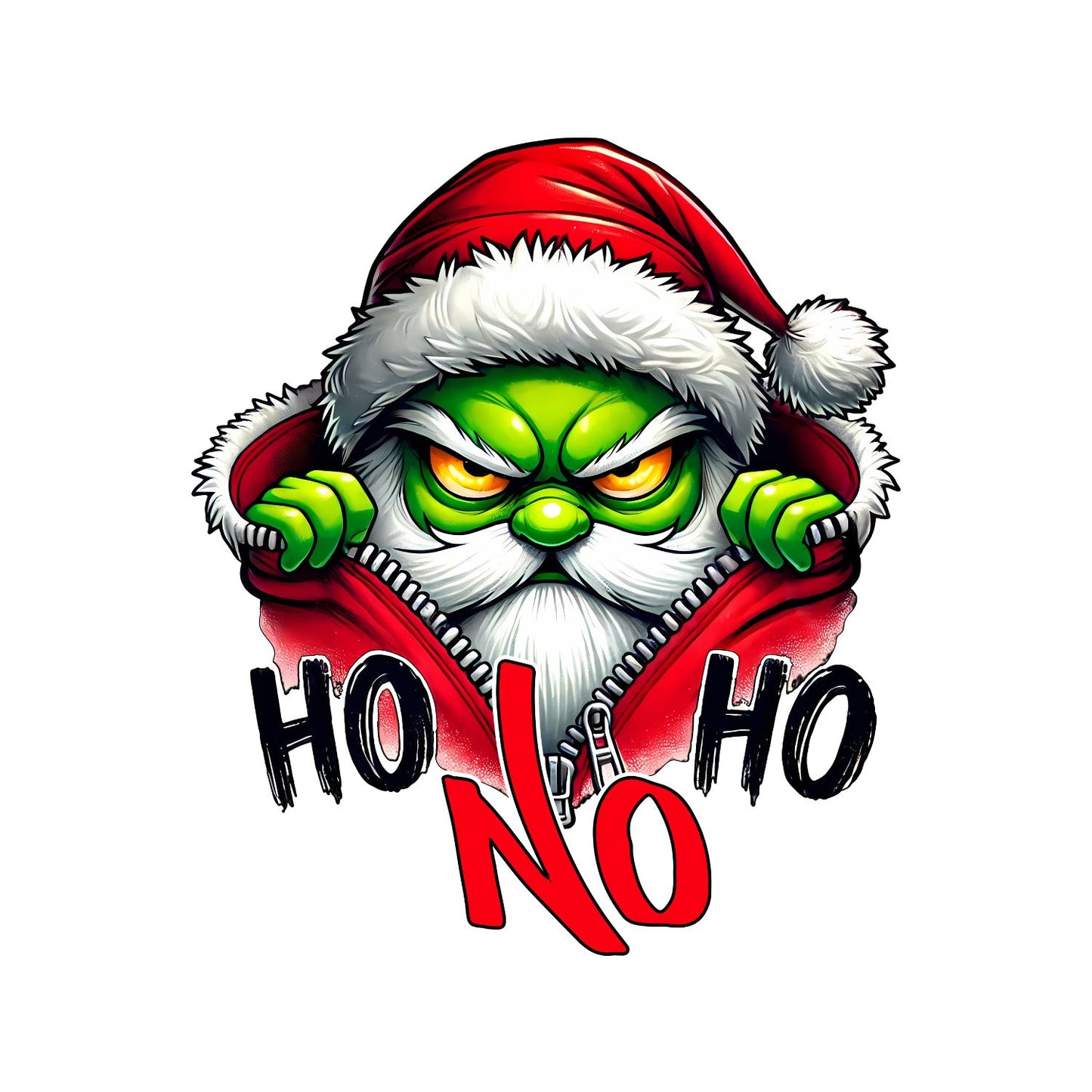 Ho Ho No Horror Santa Christmas T-Shirt | Xmas Graphic Tee | Funny Shirt
