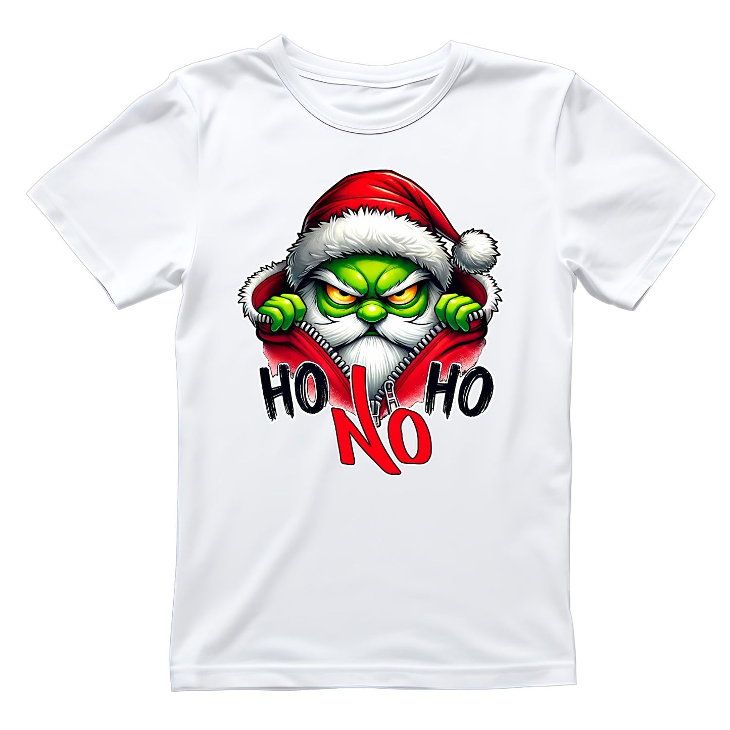 Ho Ho No Horror Santa Christmas T-Shirt | Xmas Graphic Tee | Funny Shirt