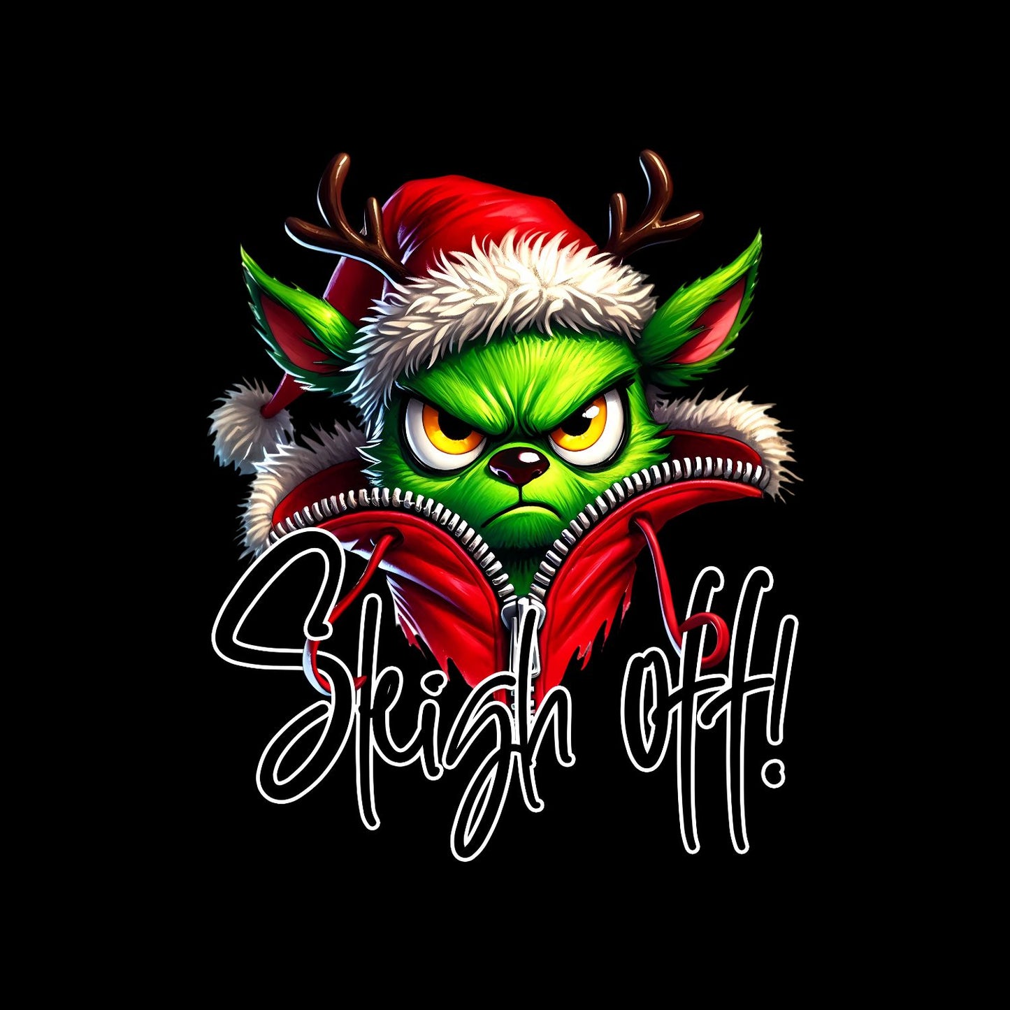 Sleigh Off Christmas Reindeer T-Shirt | Xmas Graphic Tee | Funny Shirt