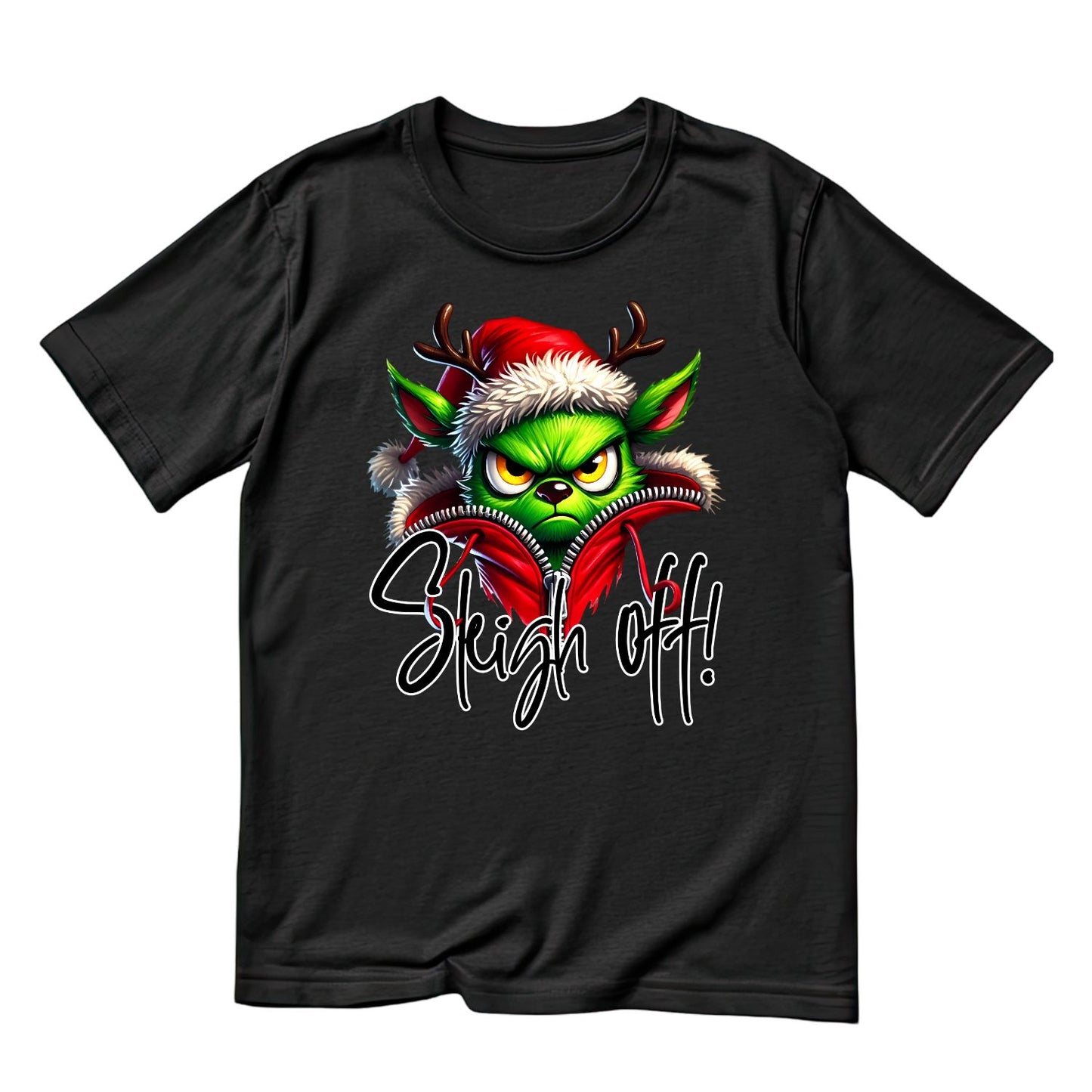 Sleigh Off Christmas Reindeer T-Shirt | Xmas Graphic Tee | Funny Shirt